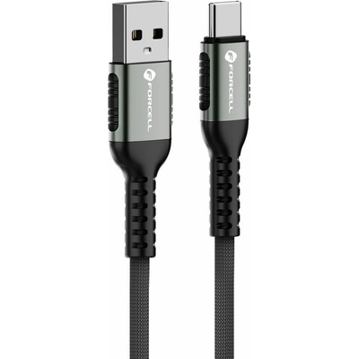 Forcell C256 USB-A na USB-C QC3.0 3A, 2m, černý