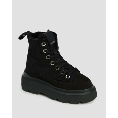 Inuikii Matilda Shearling semišové snehule čierne 35203-028