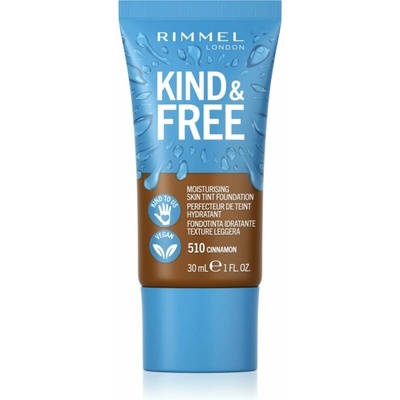 Rimmel Kind & Free Glow It Up ľahký hydratačný make-up 510 Cinnamon 30 ml