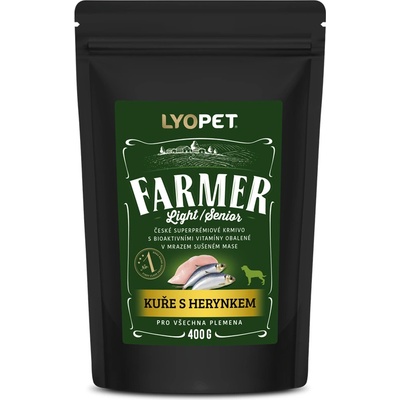 Lyopet Farmer Light & Senior Kuře s herynkem 0,4 kg