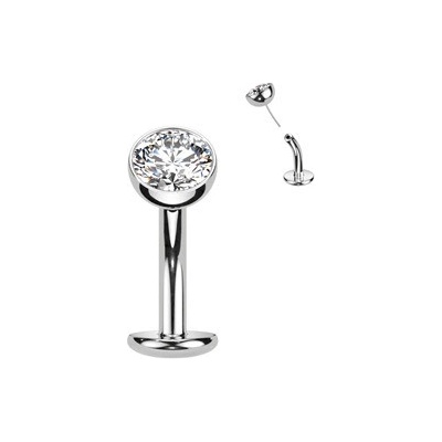 Šperky4U obrácený Push In piercingu do pupíku titan TIT1231-Q – Sleviste.cz