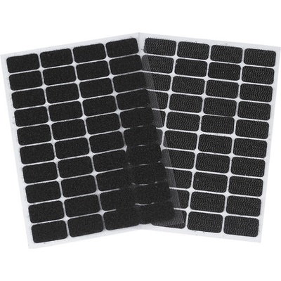 Suchý zip samolepicí obdélníčky 15x25 mm Varianta: 2 černá, Balení: 1 karta