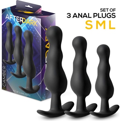 Afterdark Camber Set of 3 Anal Plugs Black