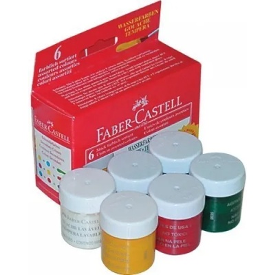 Faber-Castell Темперни бои faber castell 6 цвята, 15 мл