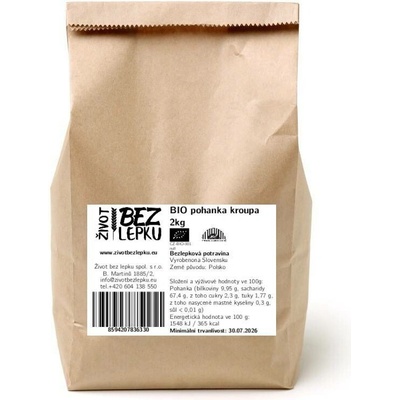 Život bez lepku Pohanka kroupa 2 kg