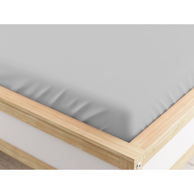 Textilomanie Napínací prostěradlo z mikrovlákna světle šedé 180x200