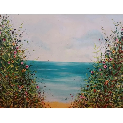 Painting - Acrylic on canvas - Road to the beach - Silvia Sochuláková
