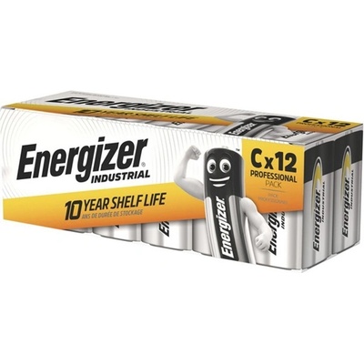 Energizer INDUSTRIAL батерия с дълъг живот C/baby, алкална, 12 бр. в опаковка (E300716707)