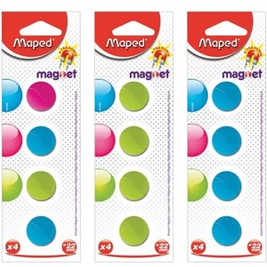 Maped Магнит, кръгъл, 22 мм, maped, смесени цветове 052200 (052200)