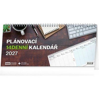 stolní: Pracovní 14denní, 33 x 14,5 cm 2027