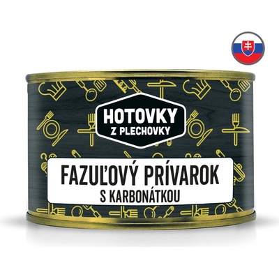 Hotovky z plechovky Fazuľkový prívarok s karbonátkou 400 g