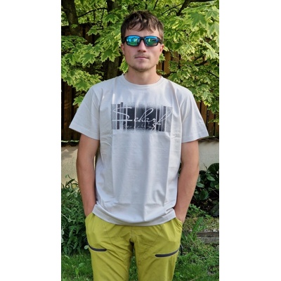 Pánské tričko Scharf s krátkým rukávem kód logo pískové