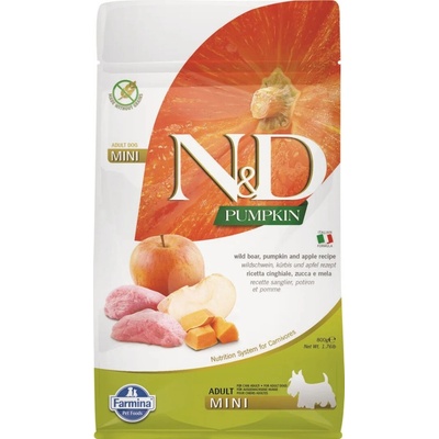 N&D Pumpkin Dog GF Wild Boar & Apple Adult Mini 0,8 kg