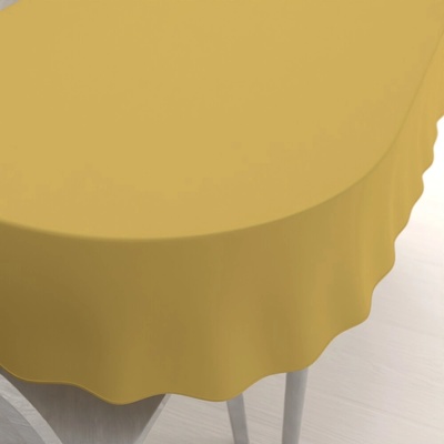 Biante Dekoračný oválny obrus Rongo RG-098 Horčicový 50x100 cm