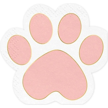 PartyDeco Салфетки "Котешки Лапички", 15.5 x 14.5 см