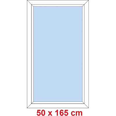 Soft Plastové okno 50x165 cm, FIX neotevíravé, Antracit struktura/bílá