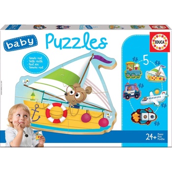 Educa - Puzzle 4v1 Baby Transportation - 1 - 39 piese
