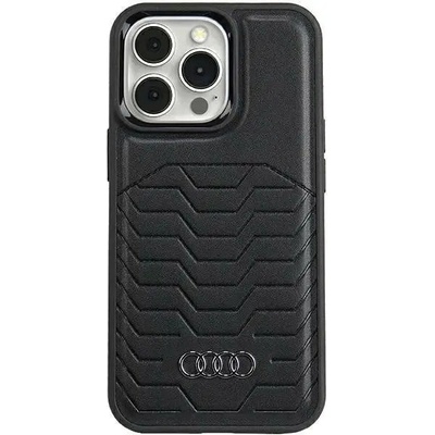 Audi Кожен кейс Audi Synthetic Leather с MagSafe за iPhone 15 Pro, черен (6955250226882)