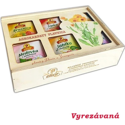 Agrokarpaty Nechtíkový kvet drevená čajová kazeta 60 x 1,5 g