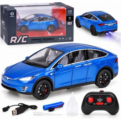 JOKOMISIADA RC auto Tesla Model X RTR v měřítku 1:22 s LED světly a efektem mlhy