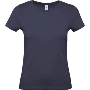B&C Collection B&c e150 / Дамска тениска с обло деколте - тъмносиня s (01002t00301)