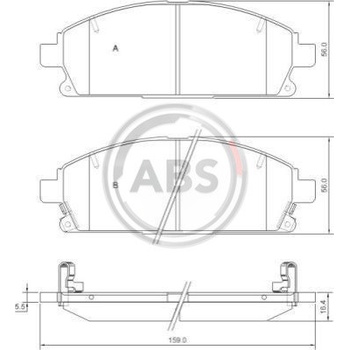 A.B.S. Sada brzdových platničiek kotúčovej brzdy 37081