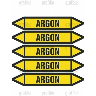Grafiko | Argon - Materiál Samolepící PVC folie, Rozměr aršík 5ks šipka 250x52mm