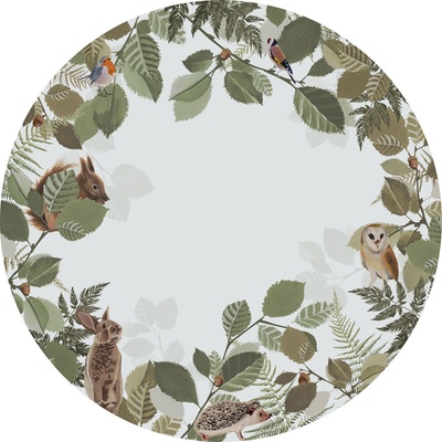 Esta Home 159069 Vliesová obrazová tapeta na zeď Forest Friends průměr 70 cm