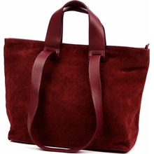 Luka dámska veľká kožená bordová shopper kabelka A4 25-077