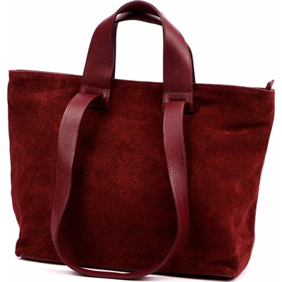 Luka dámska veľká kožená bordová shopper kabelka A4 25-077