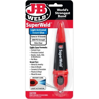 J-B WELD 33301 UV vytvrzované vteřinové lepidlo SuperWeld Light-Cure 5 g
