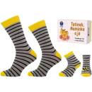 TATÍNEK A JÁ kojenecké a dospělé ponožky NOVIA v dárkové krabičce včela 1 krabička