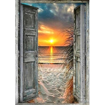 Norimpex - Puzzle Diamant painting: Beach view 30x40cm - 1 - 39 piese