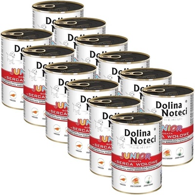 Dolina Noteci Premium Junior Dog Rich in Beef Hearts 12 x 400 g