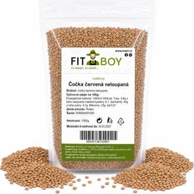 Fitboy Čočka červená neloupaná 1 kg