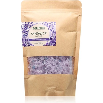 Folk & Flora Lavender relaxačná kúpeľová soľ 500 g