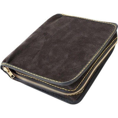 Obal na knihu se zipem Hnědá tmavá semiš