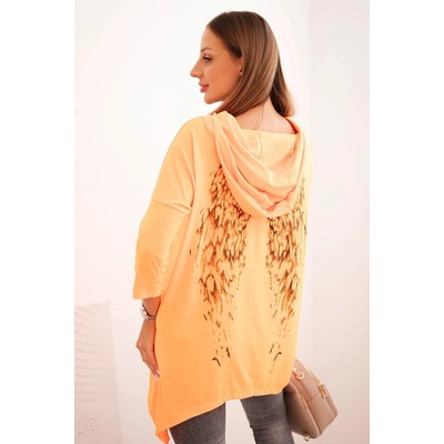 Kesi Sweatshirt with wing print orange neon oranžová