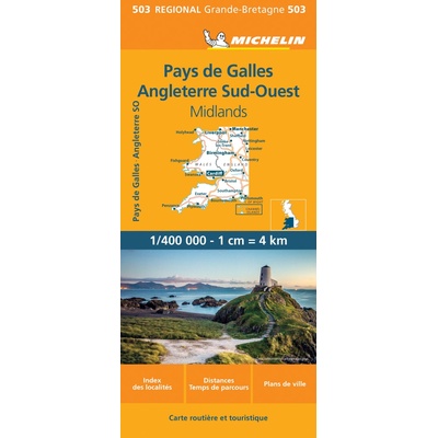 mapa Wales,South West England 1:400 t.Birmingham,Manchester