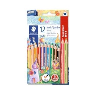 STAEDTLER Цветни моливи Noris 128 Jumbo 10+2 цвята