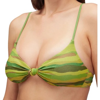 SUNDEK Margot bralette abstract wave print bikini top - Green (Curuba)