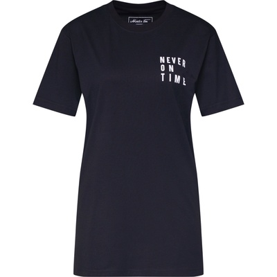 Merchcode Тениска 'Never On Time' черно, размер XS