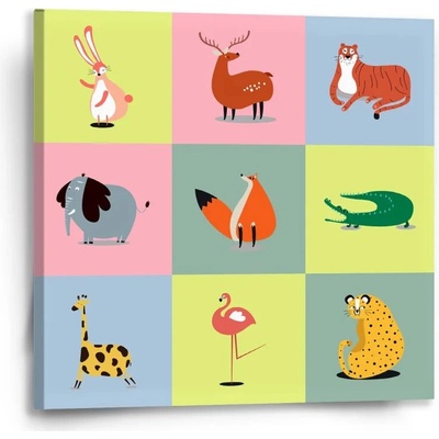 Sablio Obraz Zvířátka ze Zoo - 50x50 cm