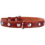 COLLAR Кожен нашийник с декорация - 27 - 35см, 14мм - кафяво