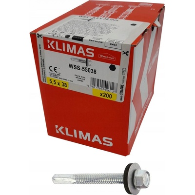 KLIMAS Skrutka pre kotvenie plechu k oceľovému podkladu do 12mm WSS-55038