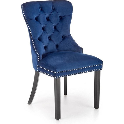 Halmar Трапезен стол miya стол черен / кран: тъмносин