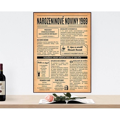 Narozeninové noviny 1969 - jednostranné