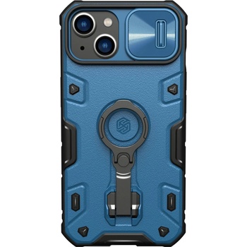 Nillkin Кейс с протектор за камера Nillkin CamShield Armor Pro за iPhone 14 Plus, със стойка, син (KXG0039214)