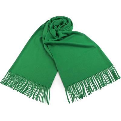 Šátek typu pashmina s třásněmi 16 zelená