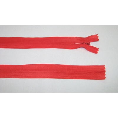 Zips krytý 3mm tmavo oranžová nedeliteľný 55cm dederon